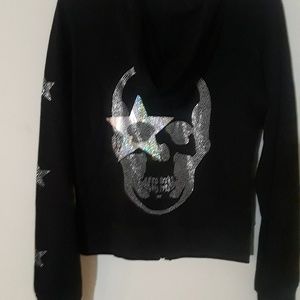 Vindigo zip hoodie with crystal scull